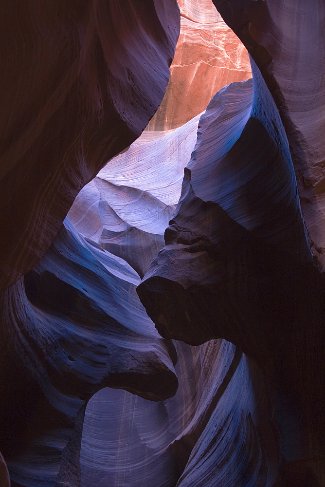 Eroded curves in sandstone, Upper Antelope Canyon, near Page, Arizona, United States of America, North America