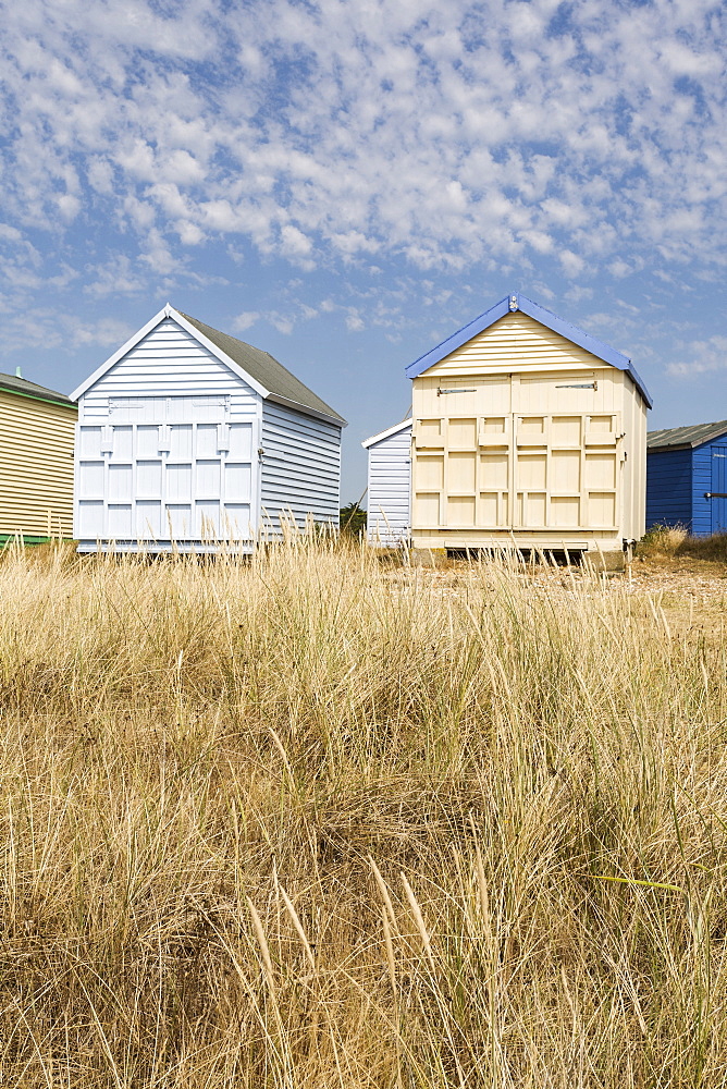 Beach huts, Hayling Island, Hampshire, England, United Kingdom, Europe