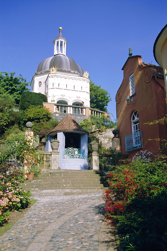 The Pantheon (Dome), Portmeirion, Gwynedd, Wales, UK, Europe