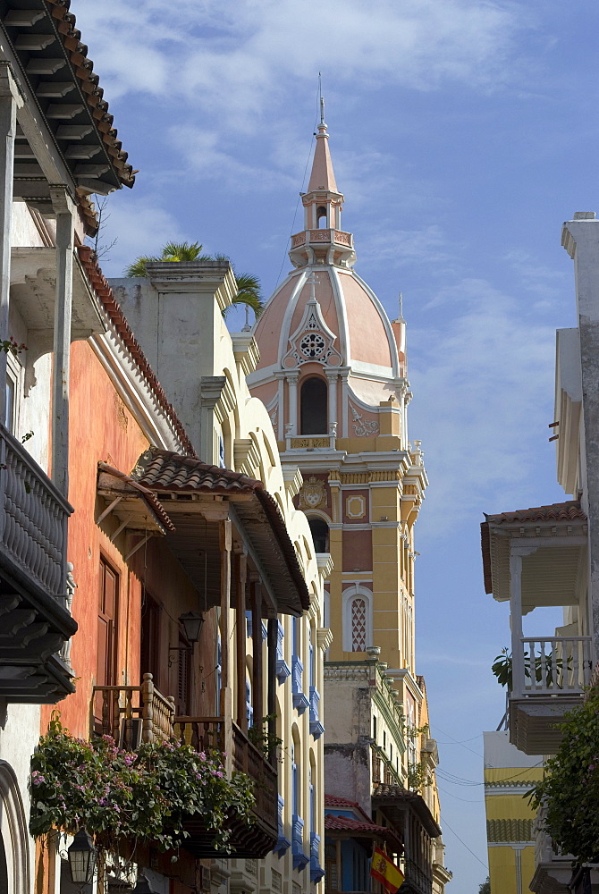 The Walled City (Ciudad Amurallada), UNESCO World Heritage Site, Cartagena, Colombia, South America