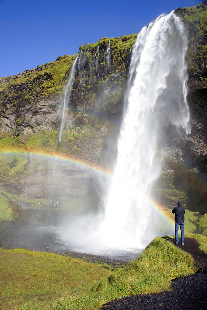 Seljalandsfoss Waterfall, South Iceland, Iceland, Polar Regions