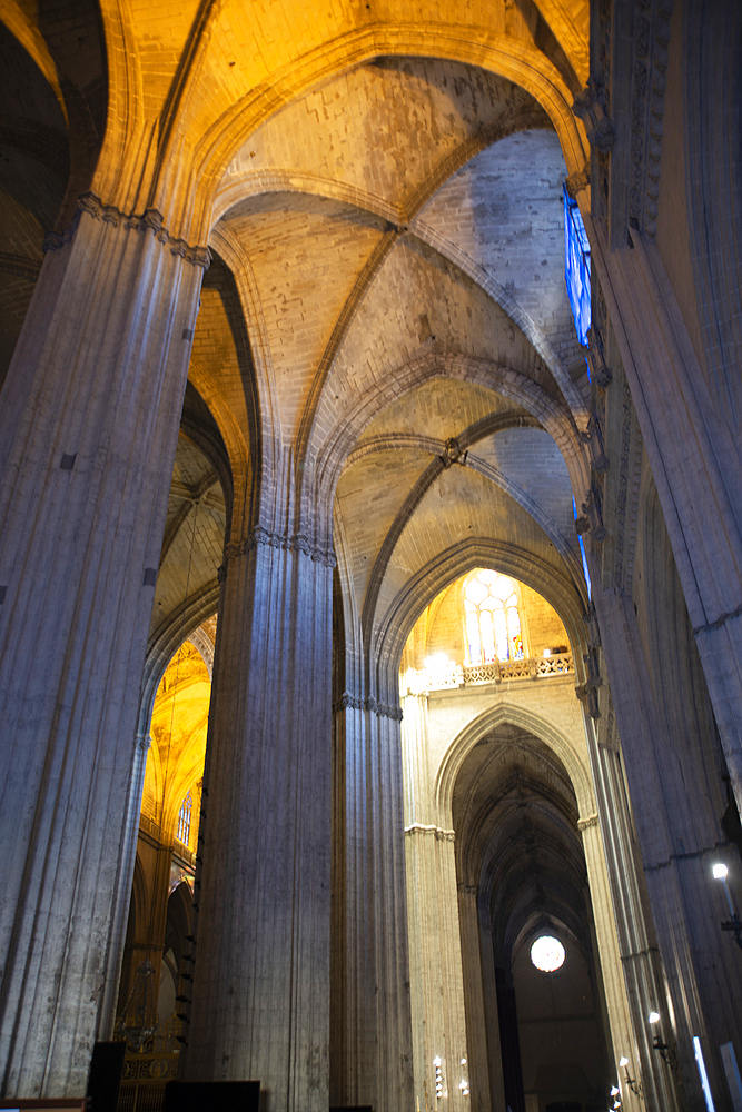 Cathedral interior, UNESCO World Heritage Site, Seville, Andalusia, Spain, Europe