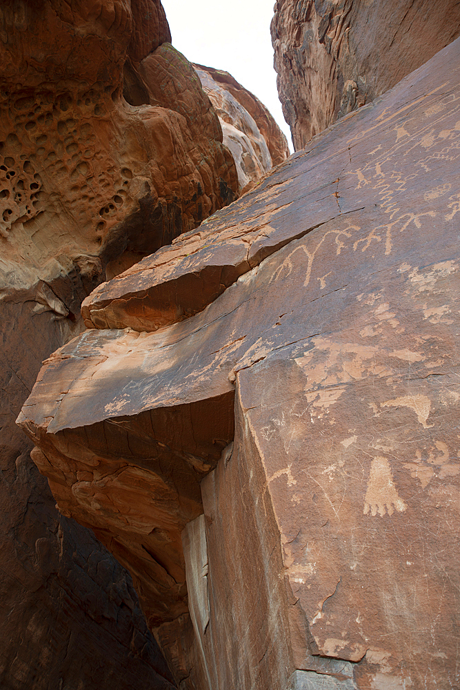 Petroglyphs, Valley of Fire, near Las Vegas, Nevada, United States of America, North America