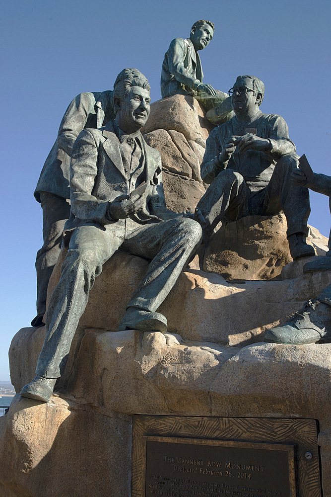 Steinbeck Statue, Cannery Row, Monterey, California, United States of America, North America