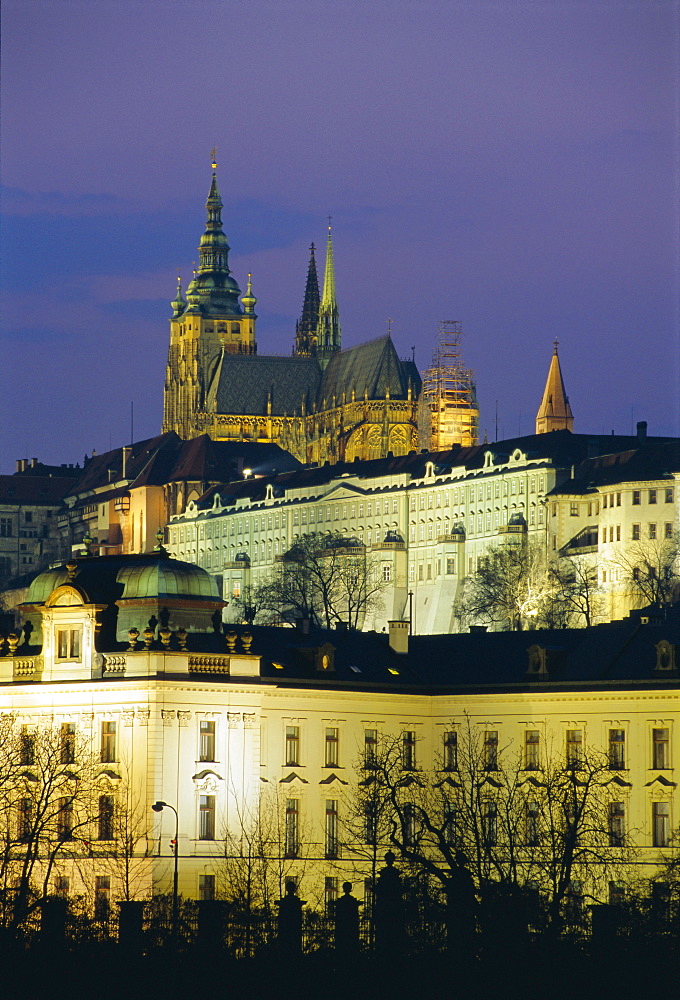 Parliament buildings and St. Vitus Cathedral, Prague, Czech Republic, Europe