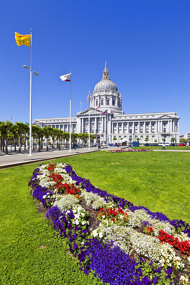 City Hall and Civic Centre, built in 1915 in the French Baroque style by architects Brown and Bakewell, San Francisco, California, United States of America, North America