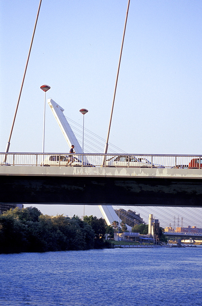 Spain, Andaloucia, Sevilla, Cruise On The Guadalquivir River, Bridges