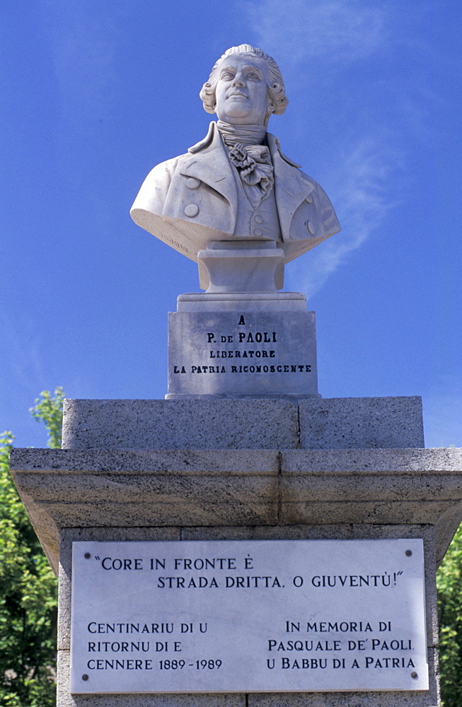 France, Corsica Island, Haute-Corse, L'ile-Rousse, Monument To Pasquale Paoli