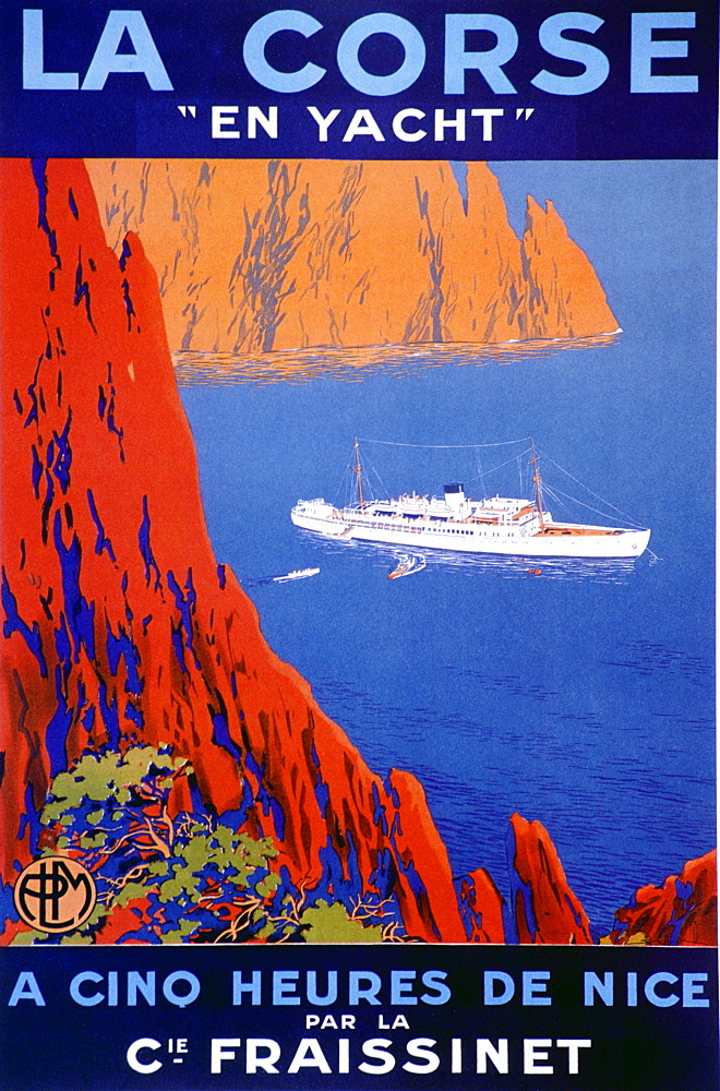 France, Corsica Island, Posters Advertising Tourisme In Corsica Circa 1920