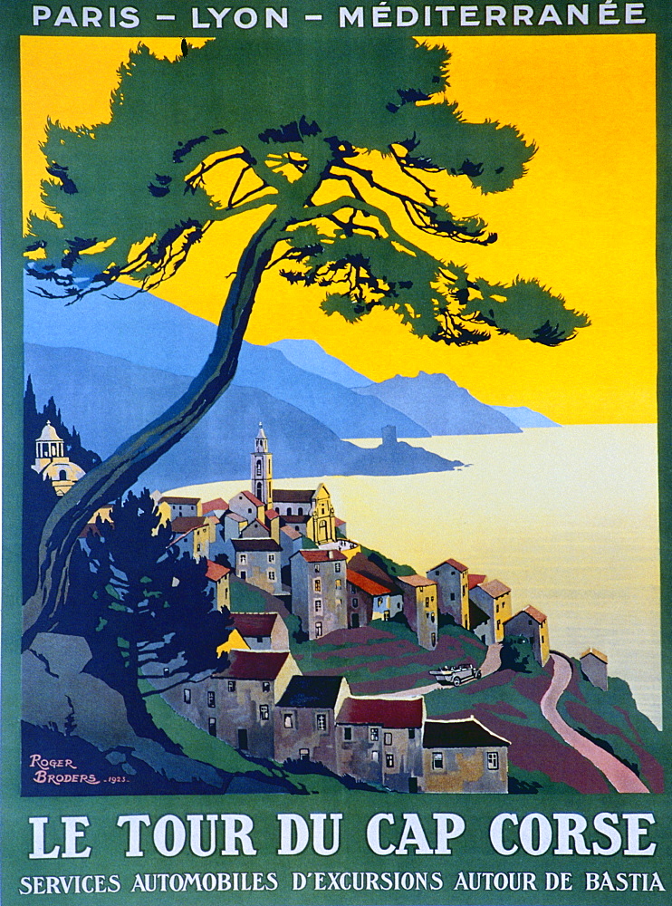 France, Corsica Island, Posters Advertising Tourisme In Corsica Circa 1920