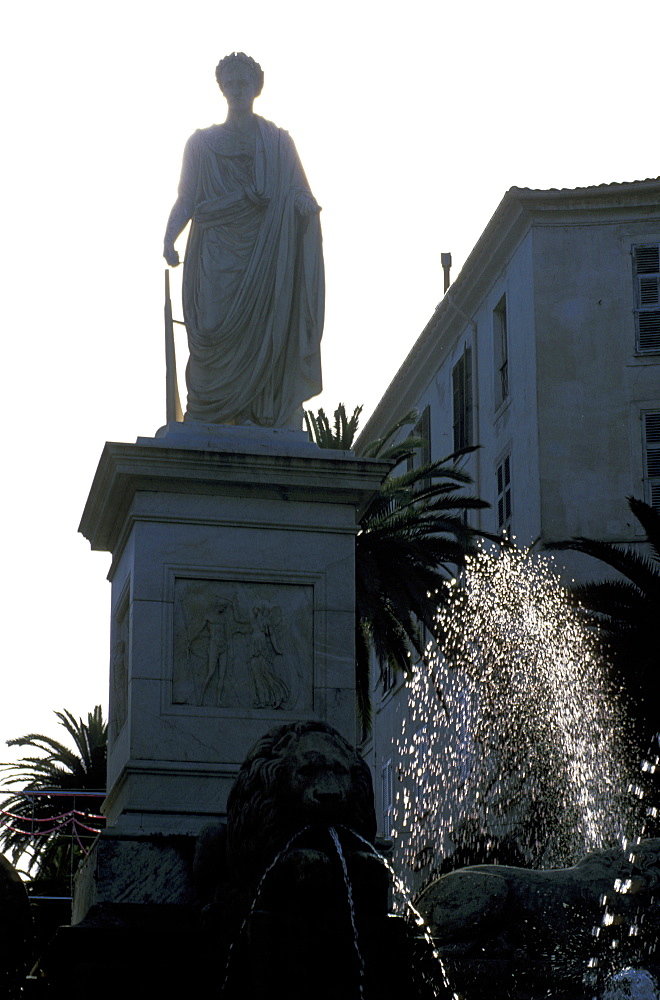 France, Corsica Island, Corse-Du-Sud, Ajaccio, Monument And Fountain To Napoleon