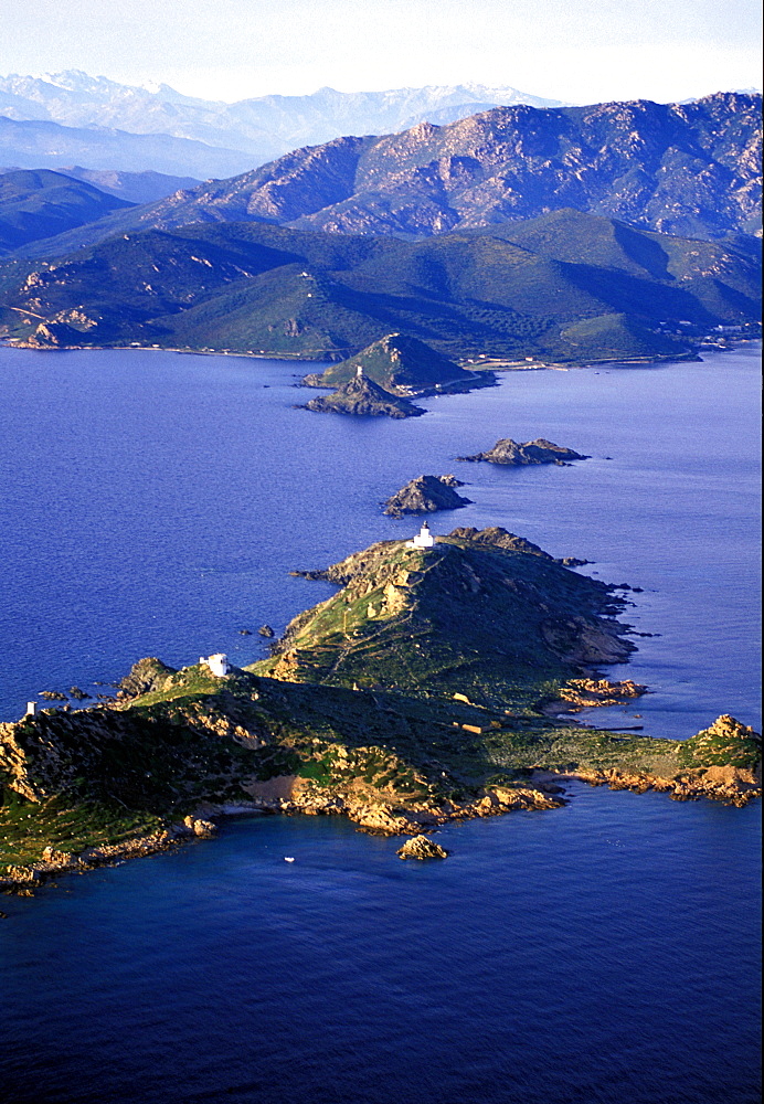 France, Corse Island, Corse-Du-Sud, Aerial Photography Of Sanguinaires Islands Near Ajaccio 