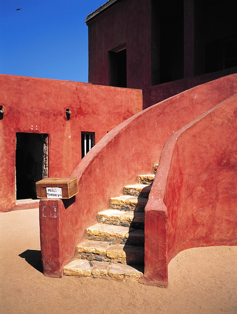 Senegal, Dakar, Goree Island, The Slaves House Yard And Stairs