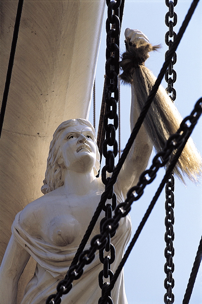 UK, London, Greenwich Cutty Sark Figurehead