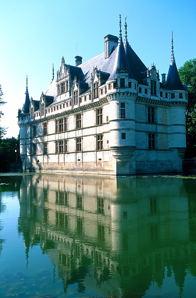 France, Touraine, Indreetloire (37), Azaylerideau Renaissance Castle And Lak