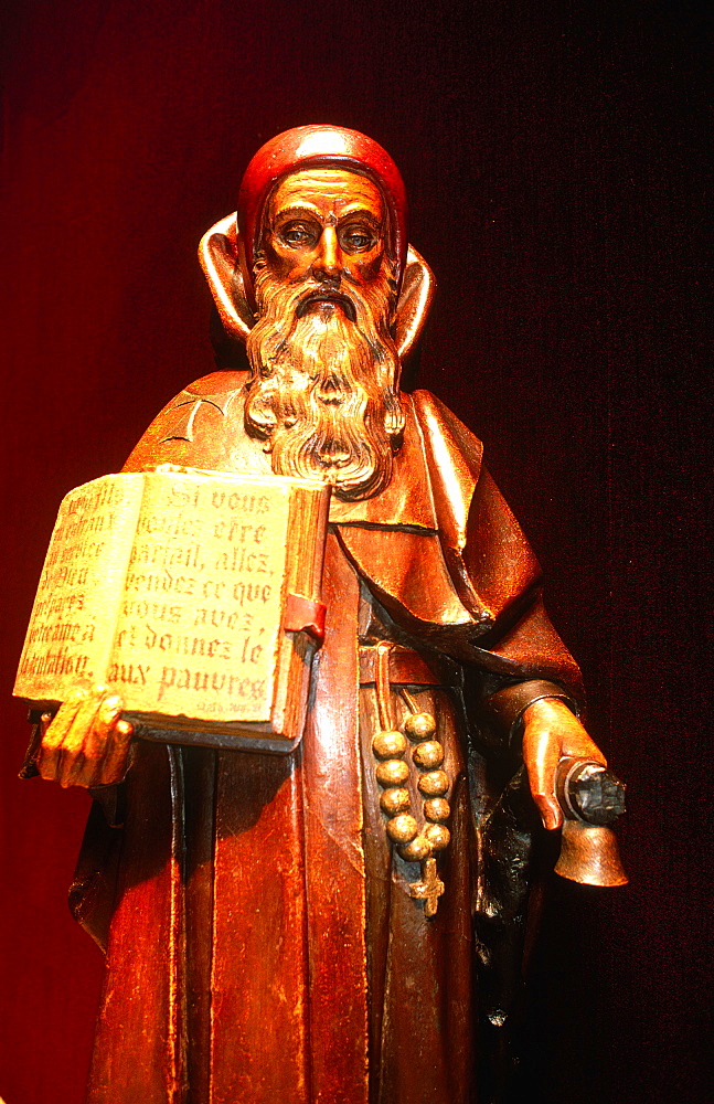 France, Burgondy, Cote D'or (21), City Of Beaune, The Medieval Hospital Museum, Statue Of Saintbenoit