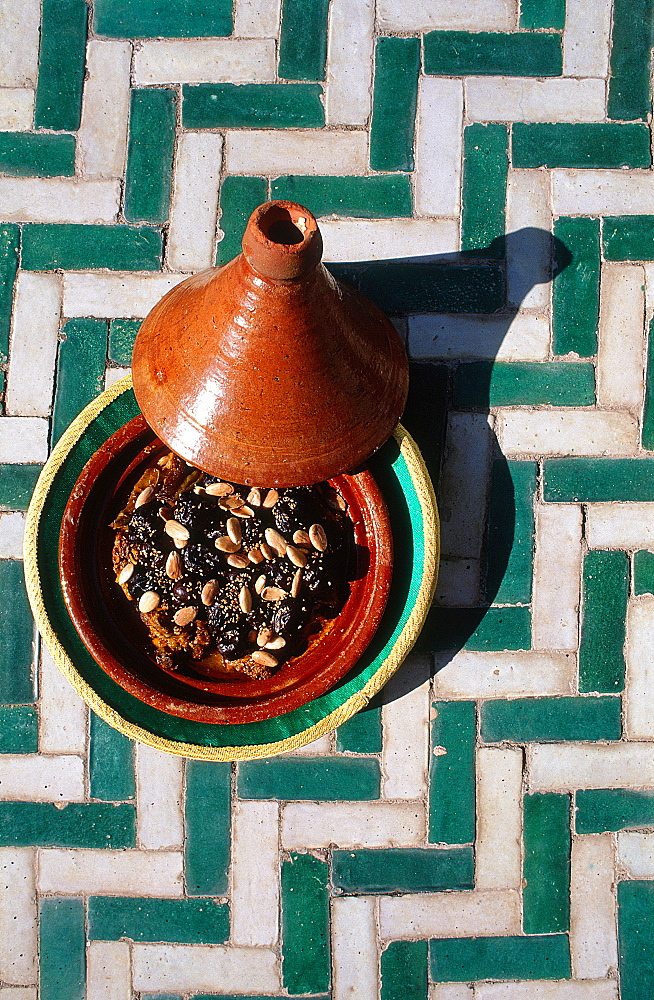 Morocco, South, Marrakech, La Mamounia, Tajine Dish Traditional Moroccan Gastronomy