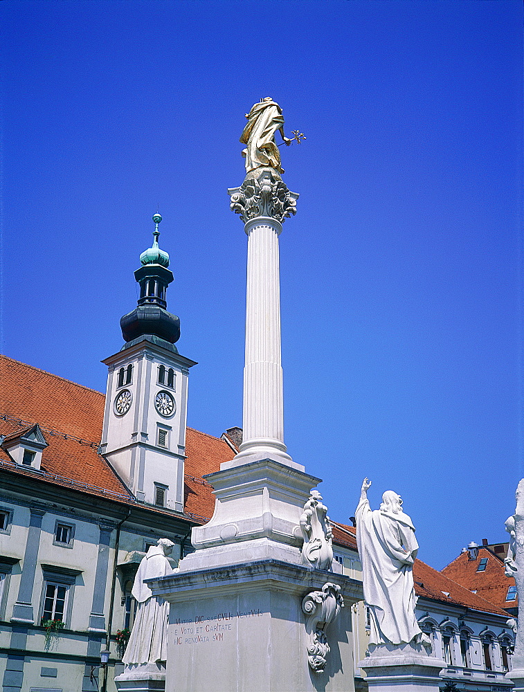 Slovenia, Maribor, Baroque Monument On The City Hall Square