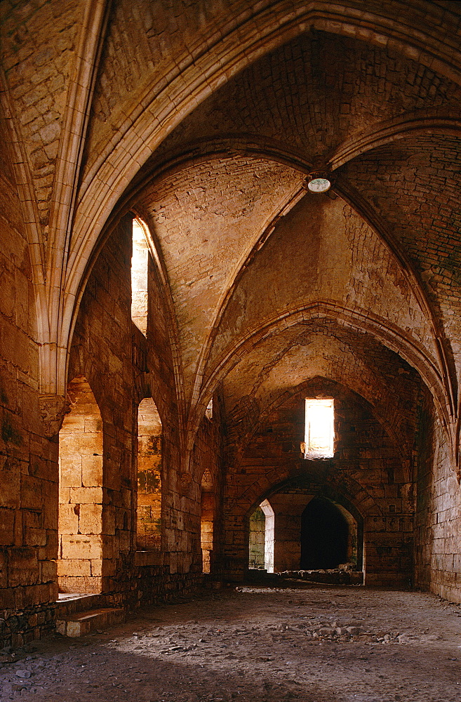 Syria, Orontes River Valley, Krak Des Chevaliers, Impressive Fortress Buit By The French Crusaders In 1099-1142 Mainly By Hospital Knights, Interior View Of The Gothic Church