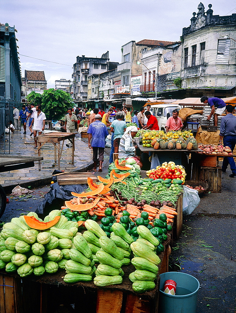 Brazil, Recife, The Mercado Sao Jose Market Built In 1872, Fruit And Vegetables Stall