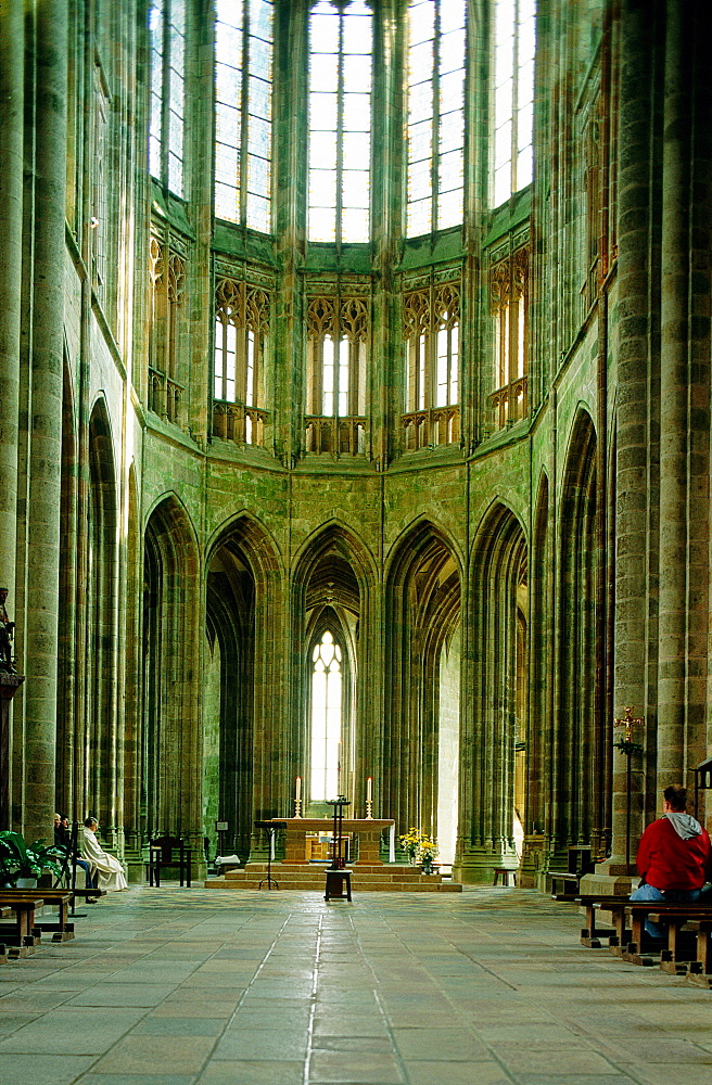 France, Normandy, Manche (50), Mont Saintmichel, The Abbey, The Cathedral Choir