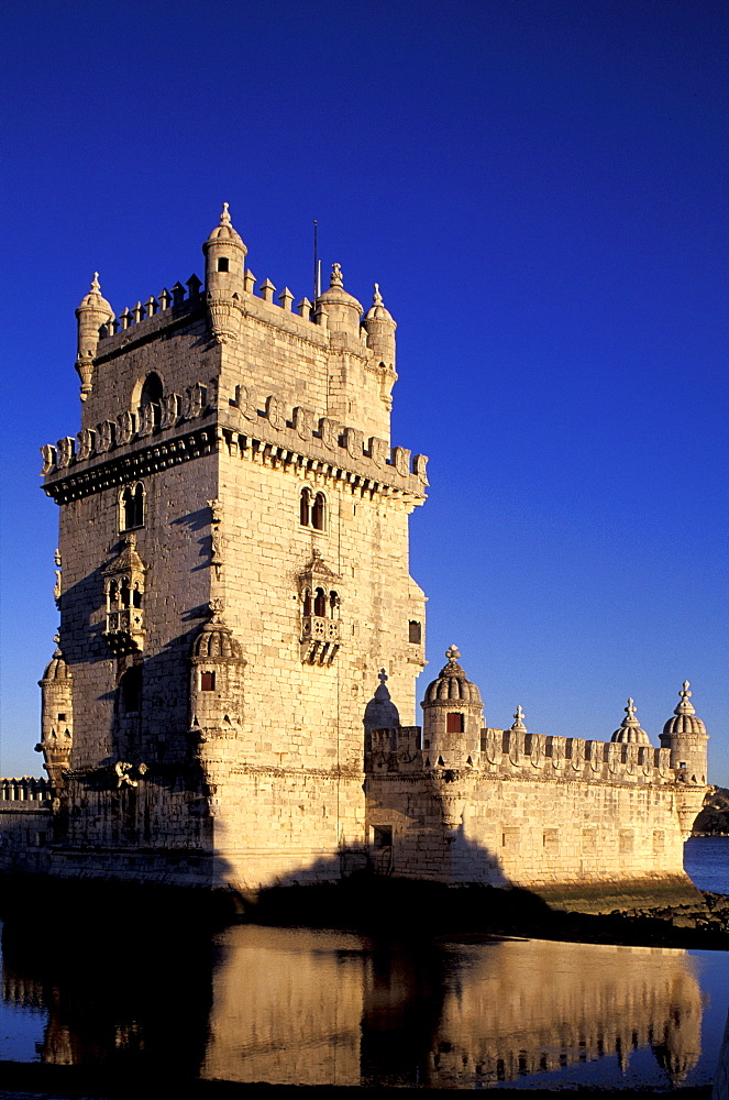 Portugal, Lisbon (Near), Belem, The Stone Tower Built On Tagus River From 1515 To 1525