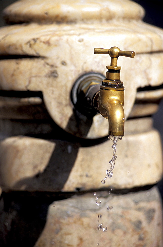 Portugal, Lisbon, Tap At A Fountain
