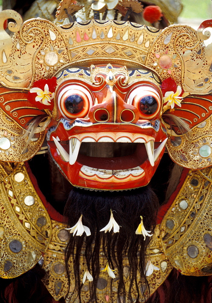 Indonesia, Bali Island, Village Of Batubulan, The Barong Theater , Every Day Are Performed Pieces Of The Ramayana Story, The Barong Head