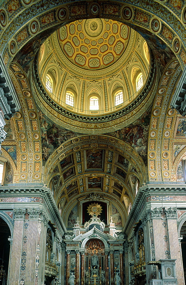 Italy, Naples, Gesu Church Dome