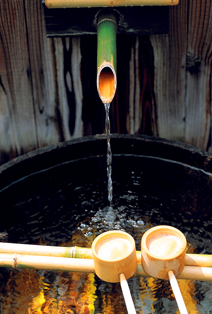 Traditional fountain, Kyoto, Japan, Asia