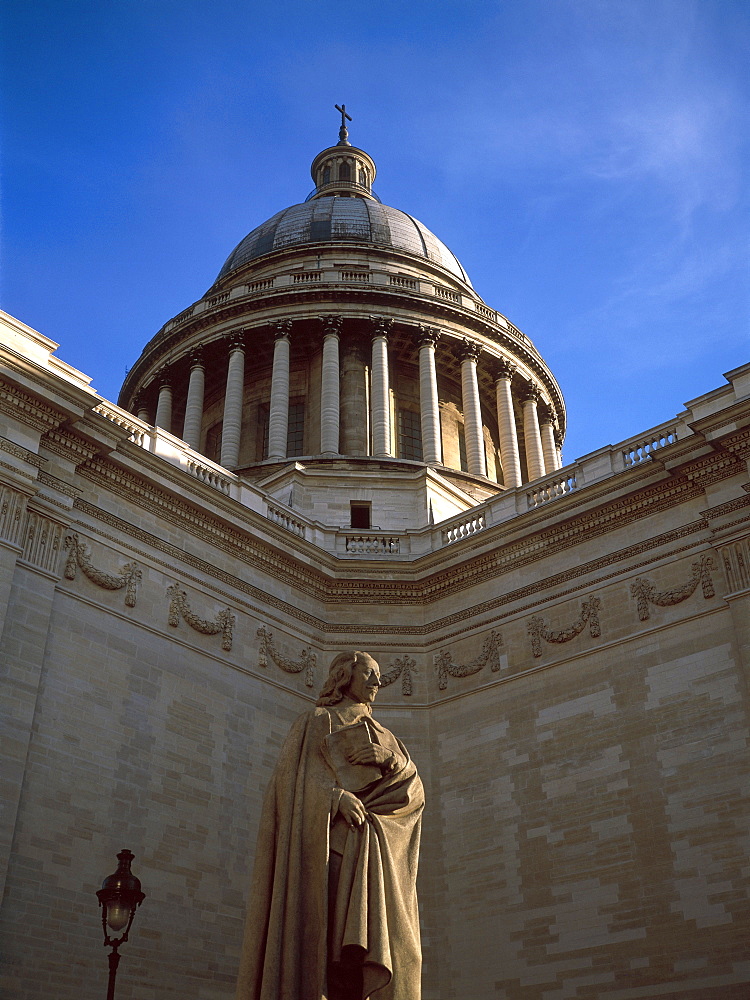 Statue of the writer Corneille by the PanthŽon Dome, Paris, France, Europe