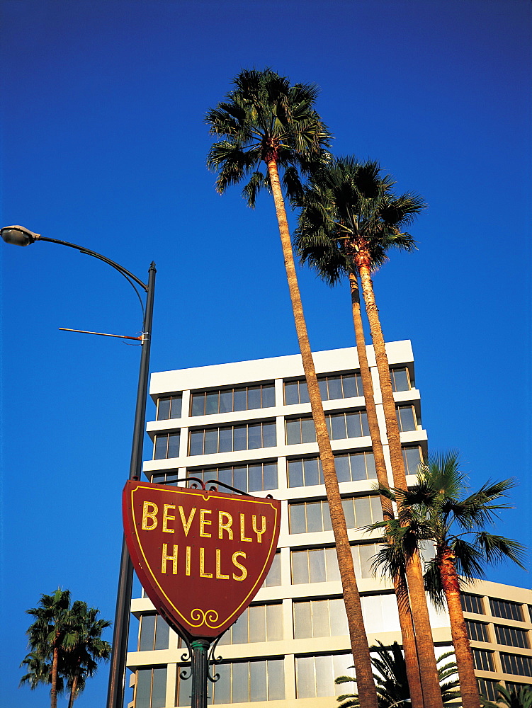 Los Angeles, Beverly Hills, Buildings & City Sign