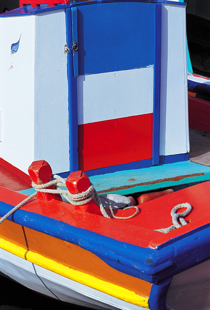 Mykonos, Colored Fishing Boat, Greece