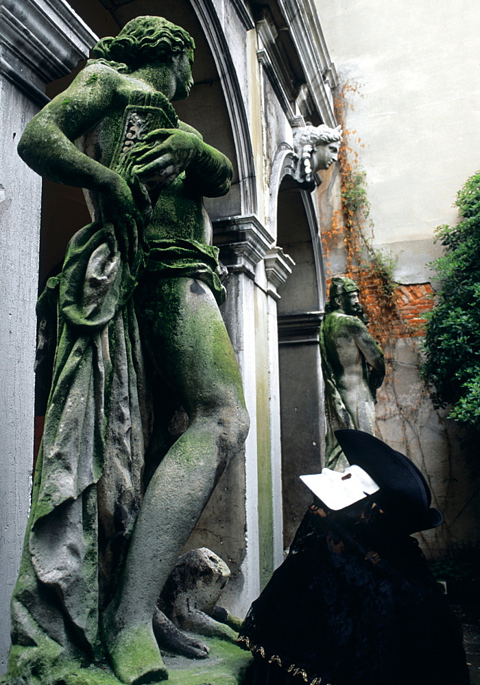 Mask At A Statue, Ca Rezzonico, Venice, Italy 