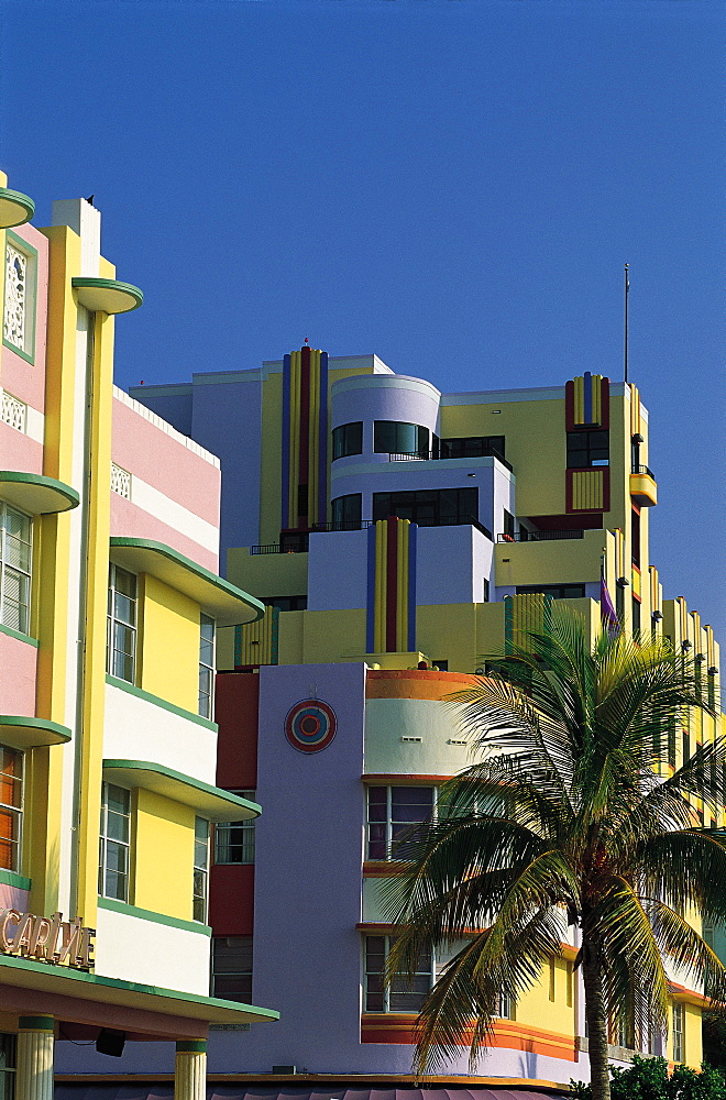 Art Deco Hotels, Miami Beach, Florida, Usa