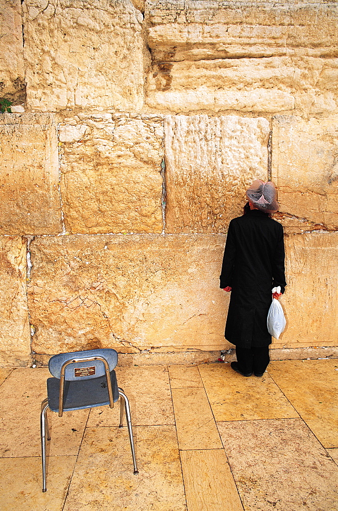 Lonesome Prayer, Wailing Wall, Jerusalem, Israel