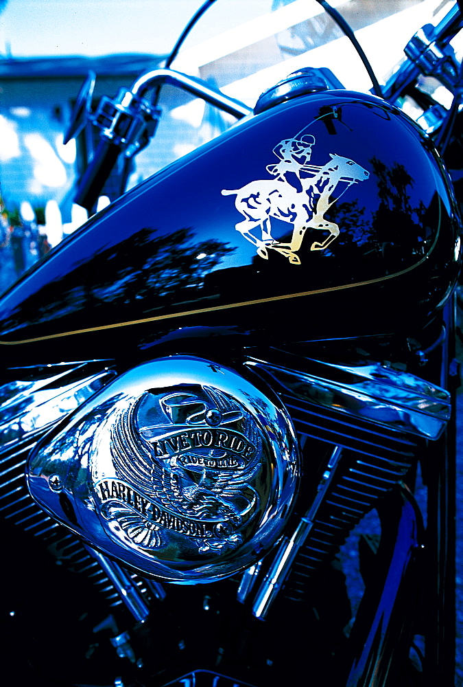 A Polo Player Customized Harley-Davidson, San Francisco, California, Usa