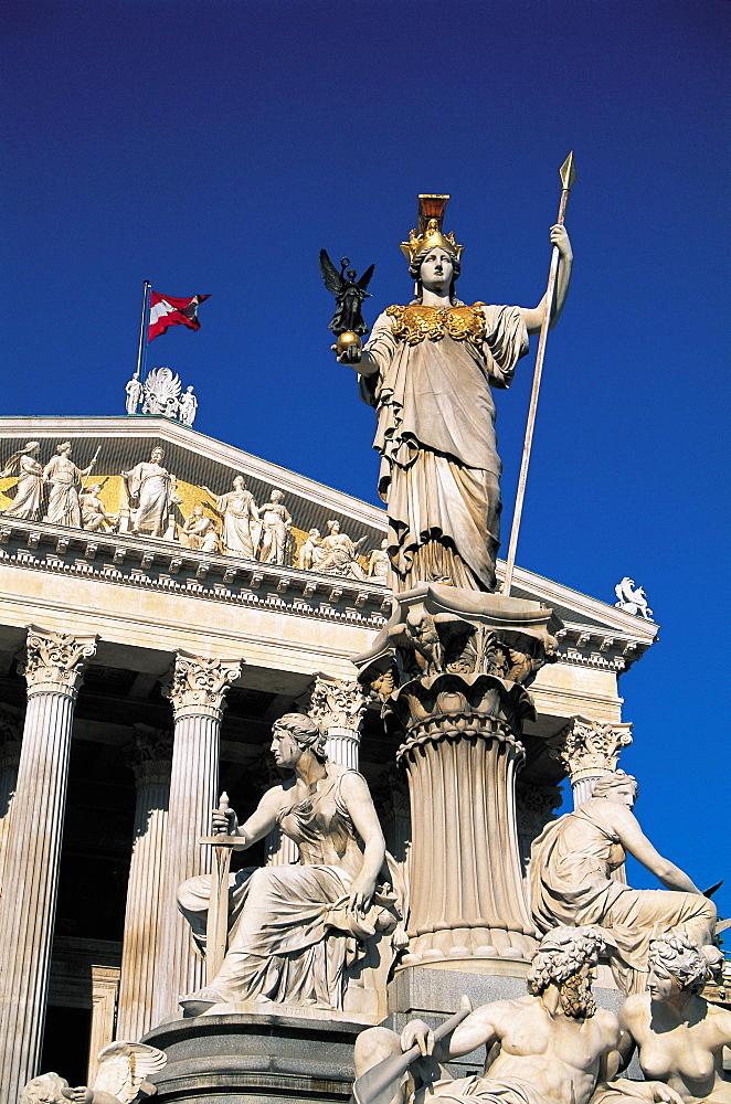 Parliament And Europa Statue, Vienna, Austria