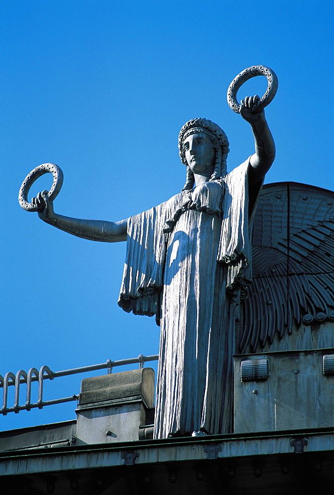 Sculpture, Wagner, Arch, Sparkasse, Vienna, Austria