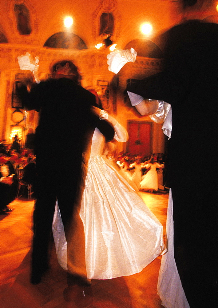 Blurred, Couples Waltzing, Winter Ball, Vienna, Austria