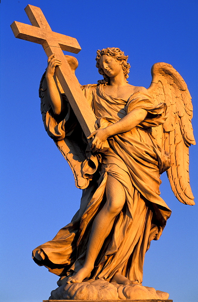 Italy, Rome, Ponte San'angelo, Angel Statues By Bernini