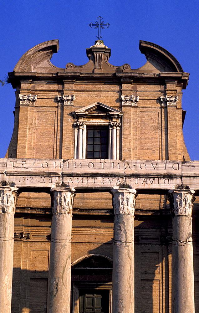 Italy, Rome, Forum Roman Ruins, Antonin And Faustina Temple