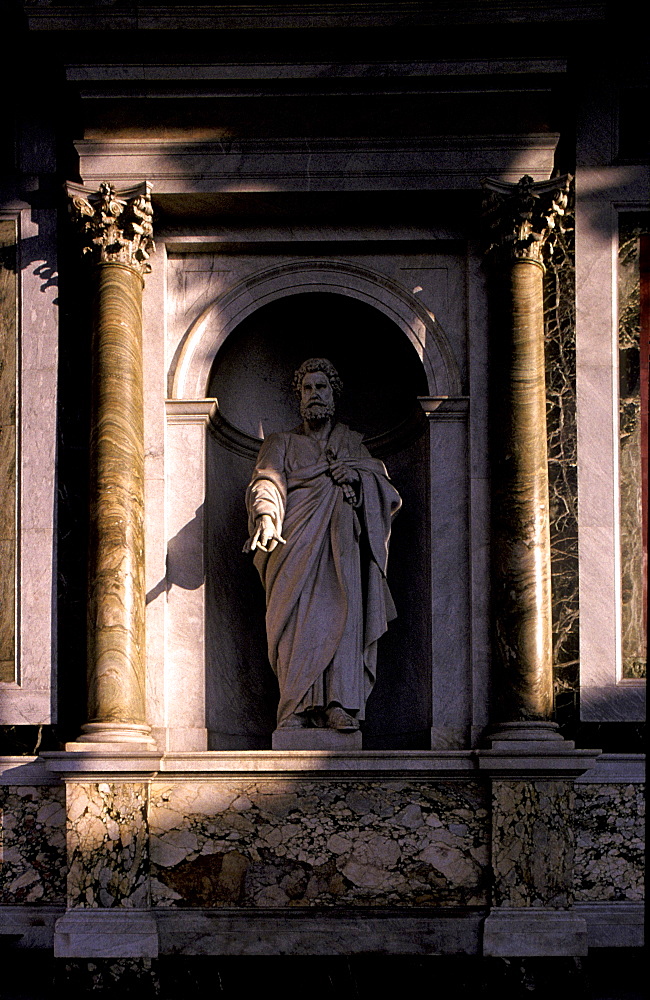 Italy, Rome, San Paolo Basilica, Outside Statue Of St. Peterõs