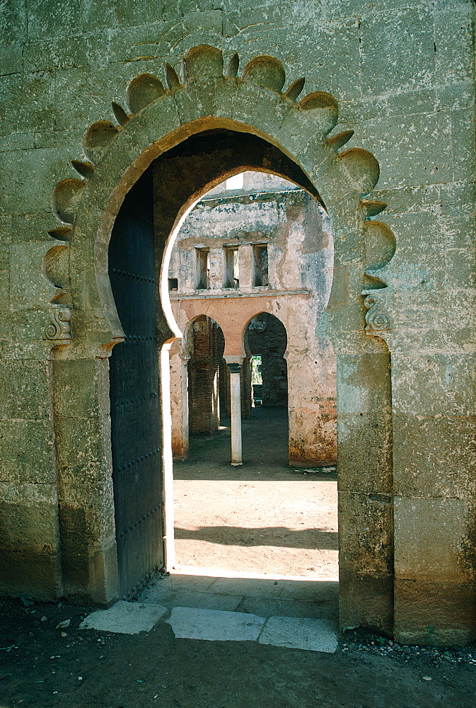 Morocco, Rabat Sale, The Chellah (Ancient Fortress), Interior View From A Gate