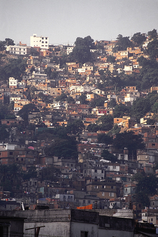 Brazil, Rio De Janeiro.Favella Local Name For Slums Built On City Hills