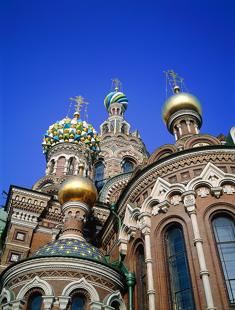 Russia, St-Petersburg, Resurrection Church (Bleeding Saviour) Built 1883-1907 By Architects Parland And Malichev, The Bulbs And Belfries