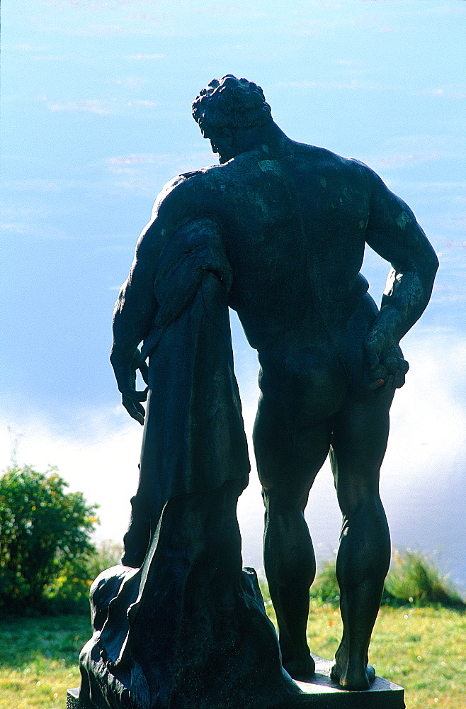 Russia, St-Petersburg, Tsarskoie Selo (Pushkin), Catherine Palace Park, Bronze Statue Of Hercules