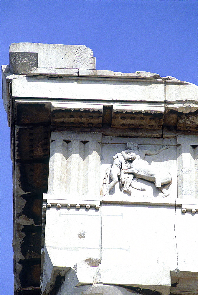 Greece, At Hens, Acropolis Hill, The Parthenon Temple Frieze