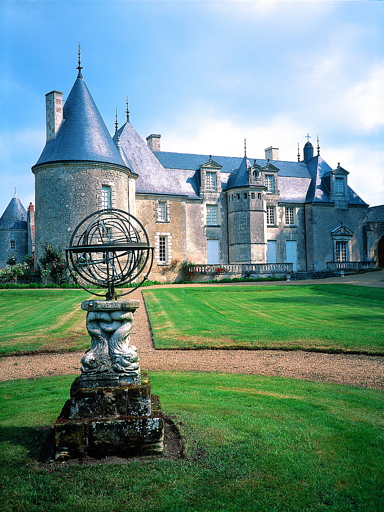 France, To Uraine Val-De-Loire, In Dre-Et-Loire, La Croix Valmer Castle Open To The Public, Facade On Park