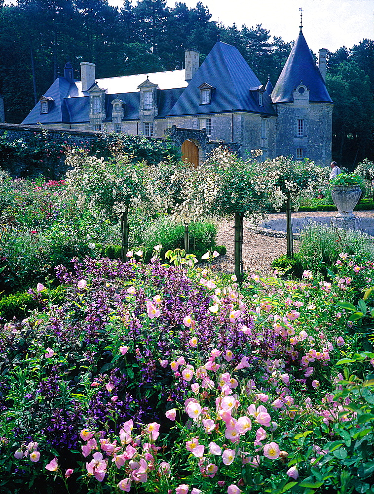 France, To Uraine Val-De-Loire, In Dre-Et-Loire, La Chatonniere Castle And Gardens, Open To The Public In Summer